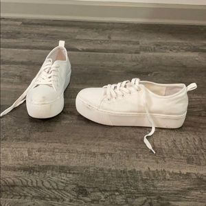 White platform shoes